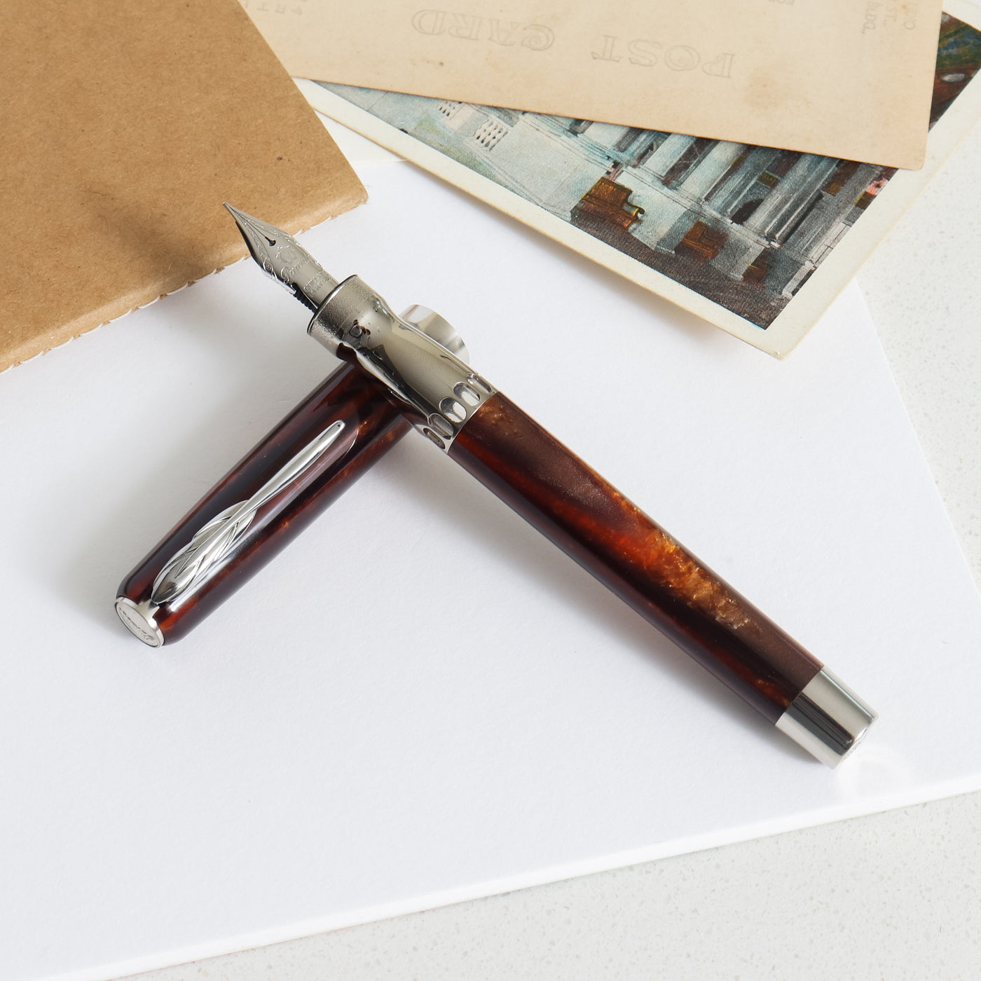 Pineider Arco Oak Fountain Pen