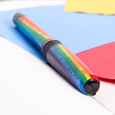 Pineider Arco Rainbow Rollerball Pen Cap Top