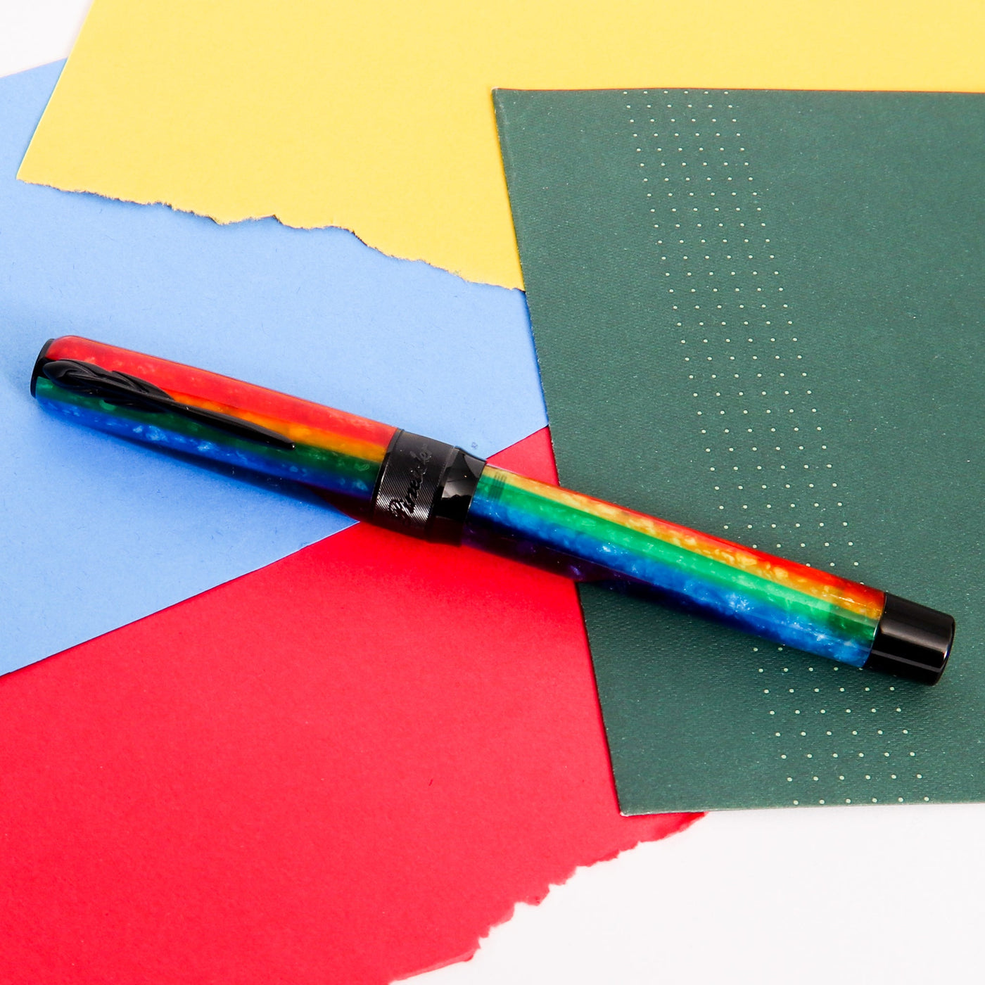 Pineider Arco Rainbow Rollerball Pen Capped