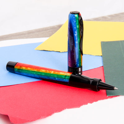 Pineider Arco Rainbow Rollerball Pen Uncapped