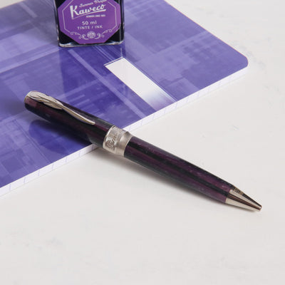 Pineider Arco Violet Ballpoint Pen Closed