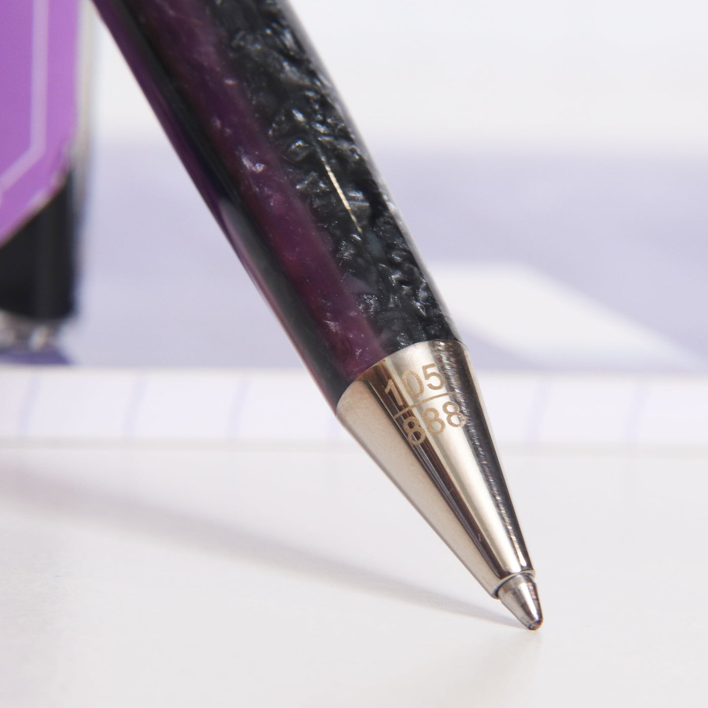Pineider Arco Violet Ballpoint Pen Limited Edition Number
