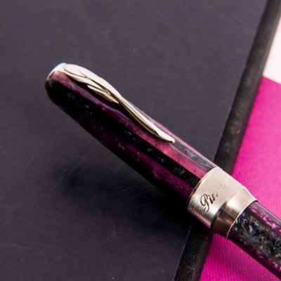 Pineider Arco Violet Fountain Pen Feather Clip