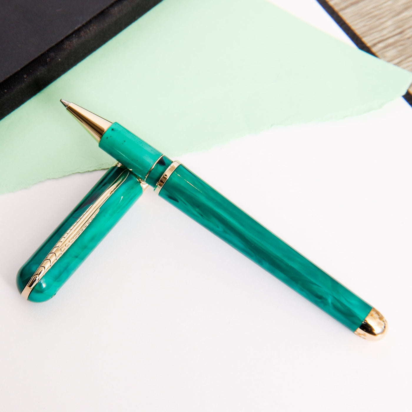 Pineider Avatar Deluxe Forest Green Rollerball Pen