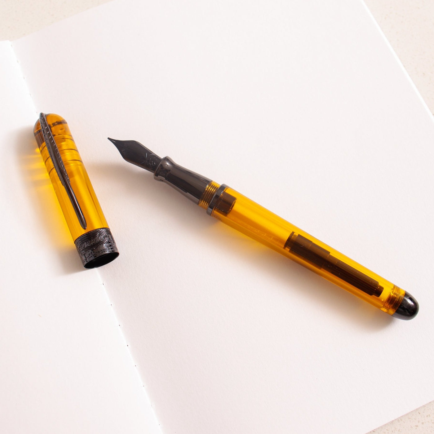 Pineider Avatar Demo Black Amber Fountain Pen