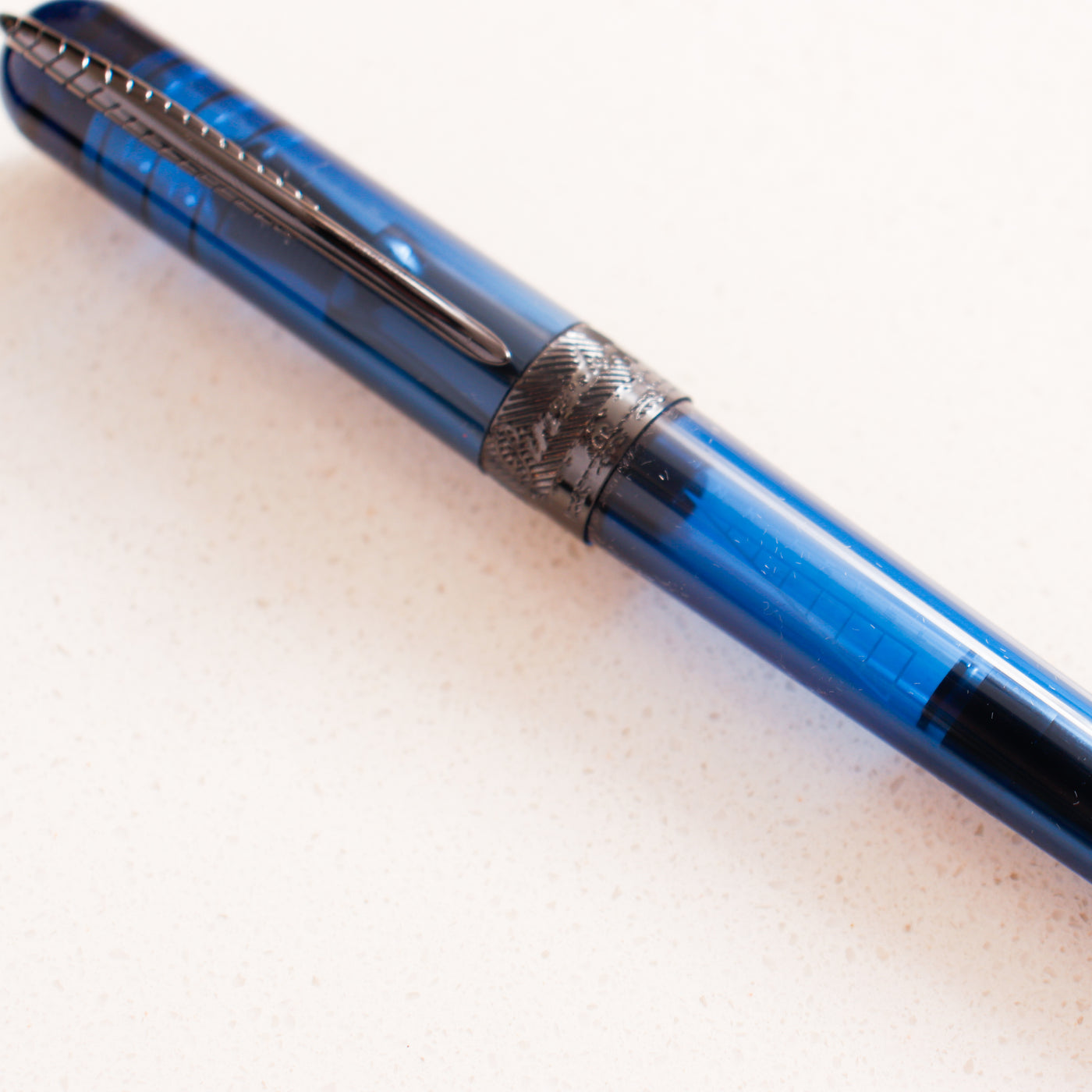 Pineider Avatar Demo Black Sky Blue Fountain Pen