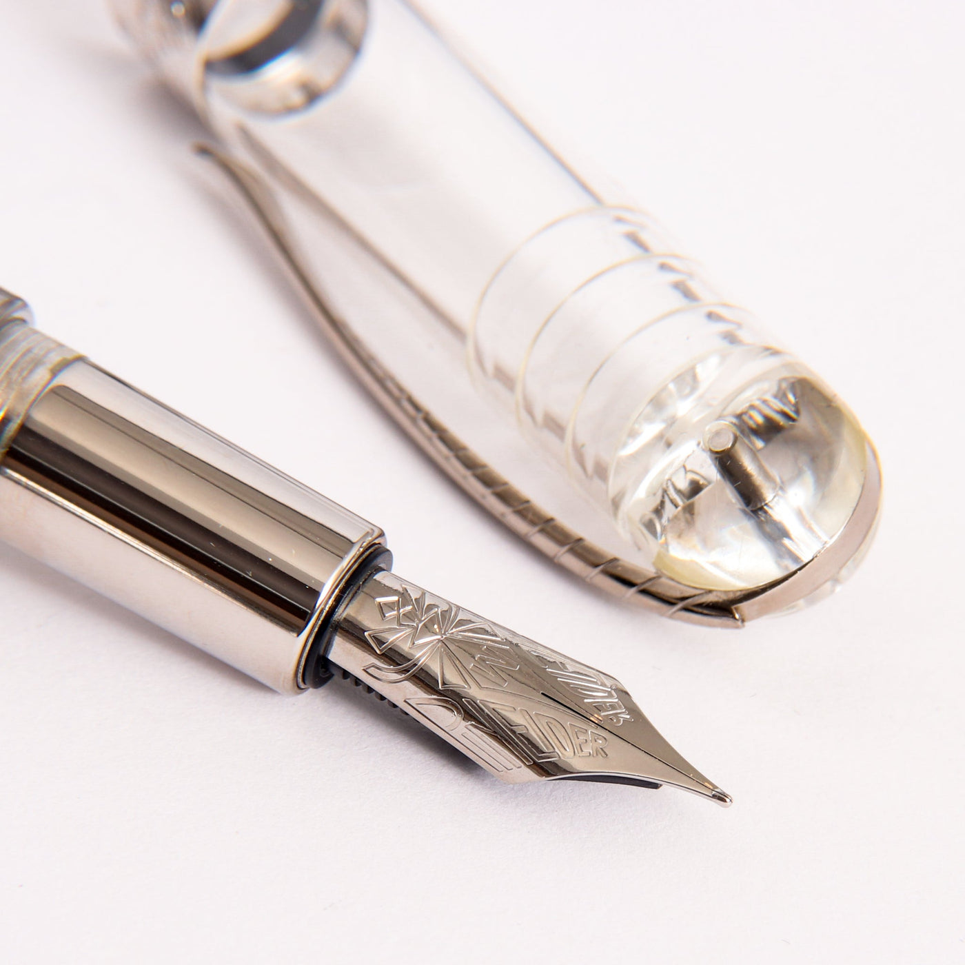 Pineider Avatar Twin Tank Touchdown Clear Fountain Pen Nib