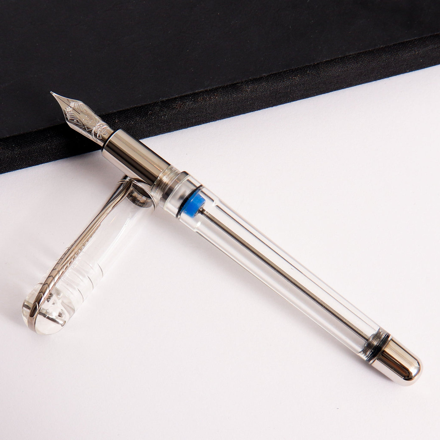 Pineider Avatar Twin Tank Touchdown Clear Fountain Pen