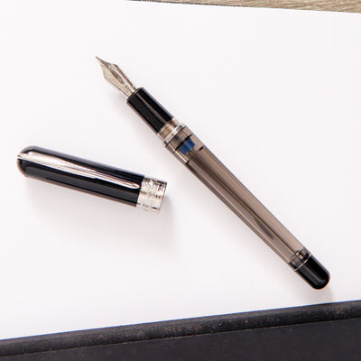 Pineider Avatar Twin Tank Touchdown Graphene Black Fountain Pen Vacuum Filled