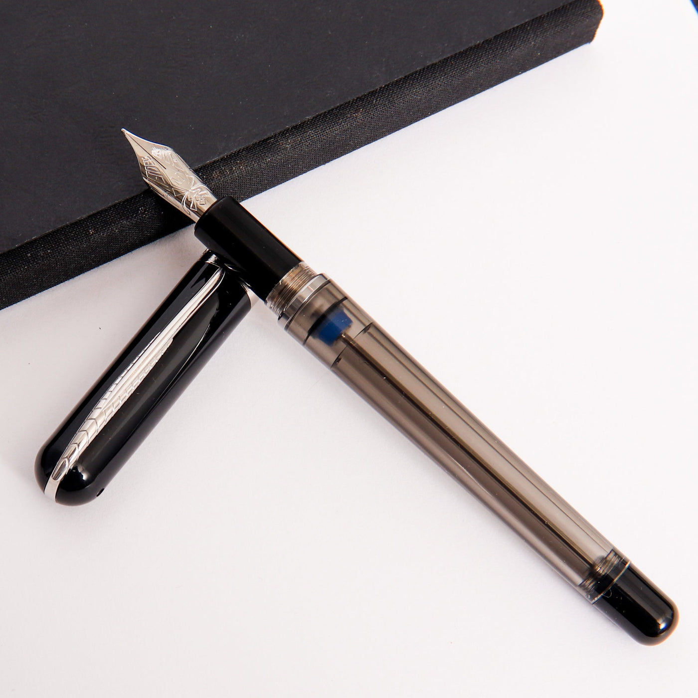 Pineider Avatar Twin Tank Touchdown Graphene Black Fountain Pen