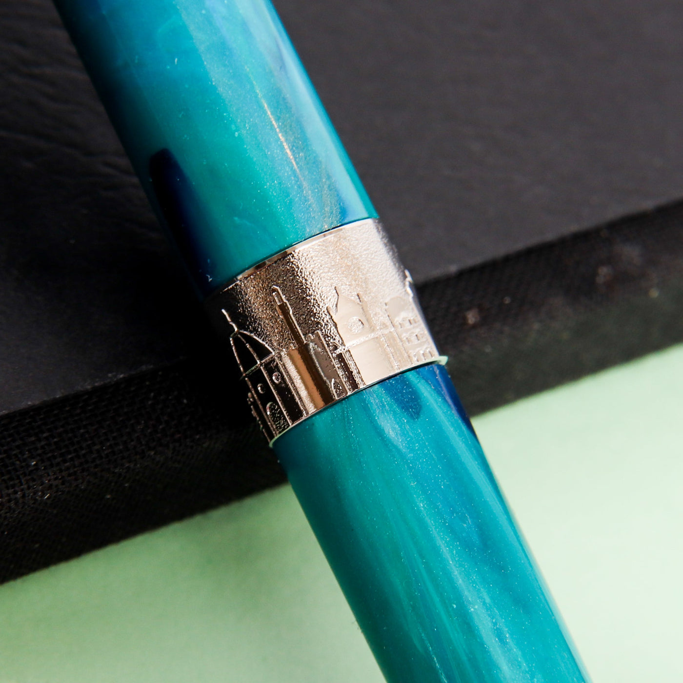 Pineider Avatar UR Abalone Green Ballpoint Pen Engravings