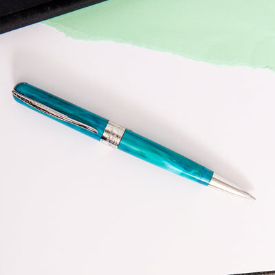 Pineider Avatar UR Abalone Green Ballpoint Pen Teal
