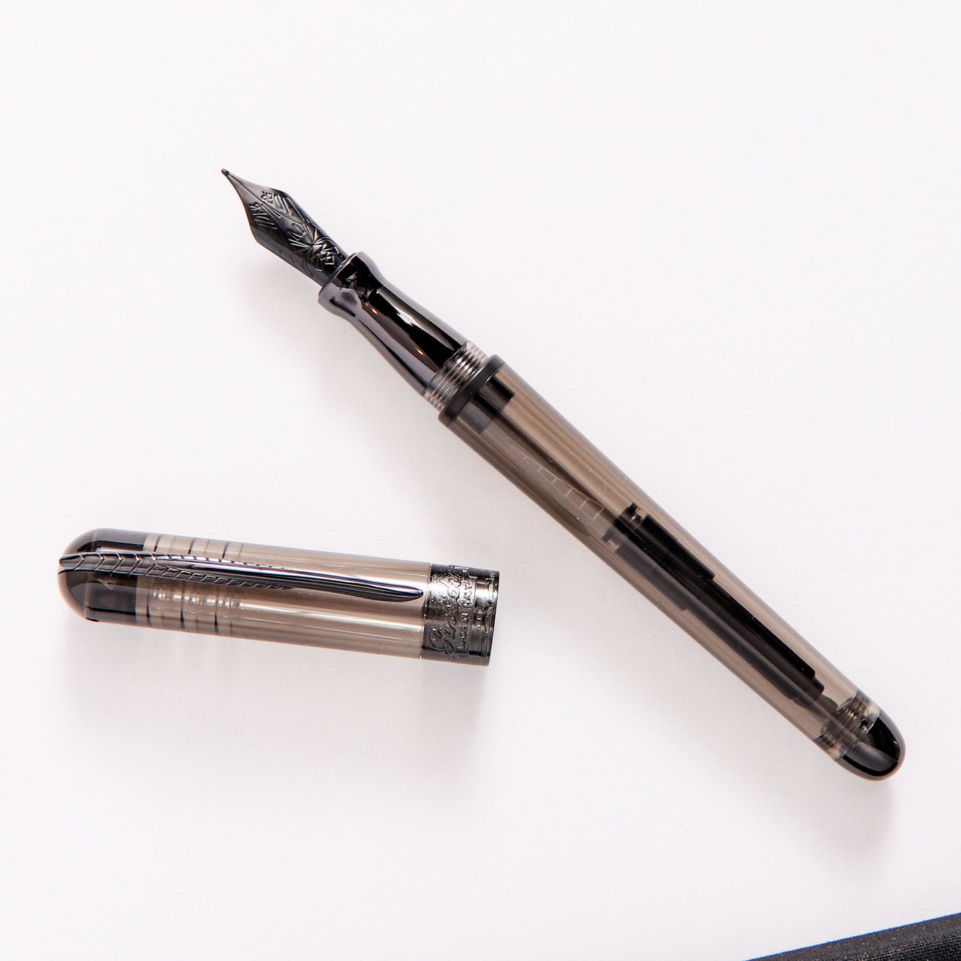 Pineider Avatar UR Demo Black Fume Fountain Pen Brown