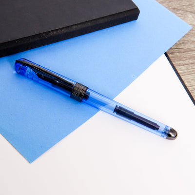 Pineider Avatar UR Demo Black Ice Blue Fountain Pen Capped