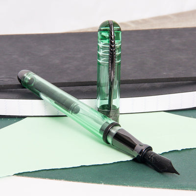 Pineider Avatar UR Demo Black Mint Fountain Pen Uncapped