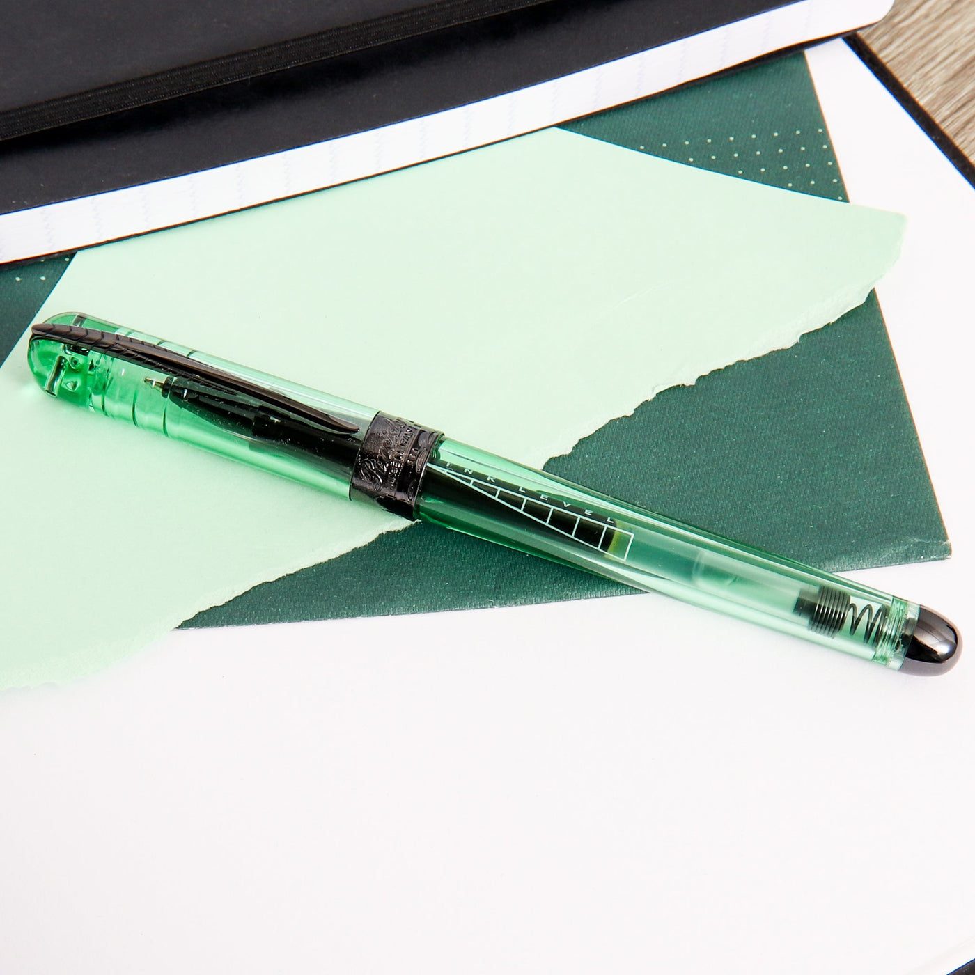 Pineider Avatar UR Demo Black Mint Rollerball Pen Capped