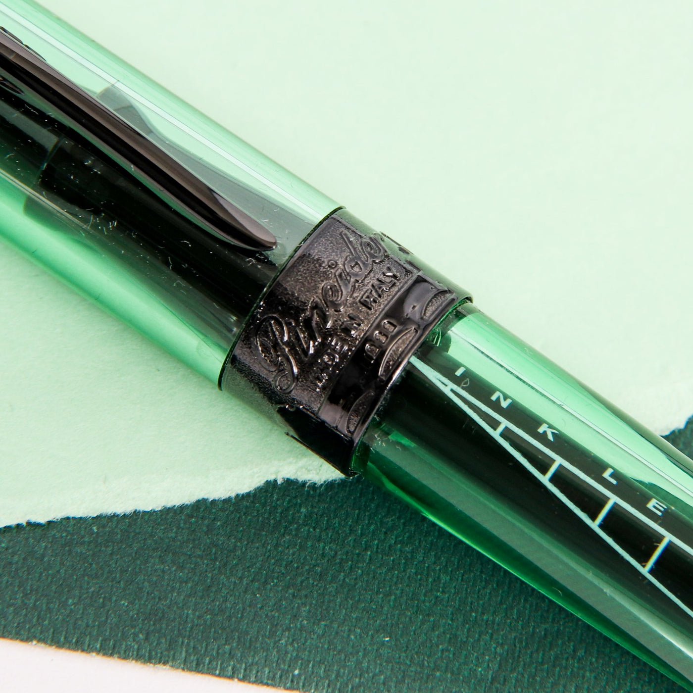 Pineider Avatar UR Demo Black Mint Rollerball Pen Center Band