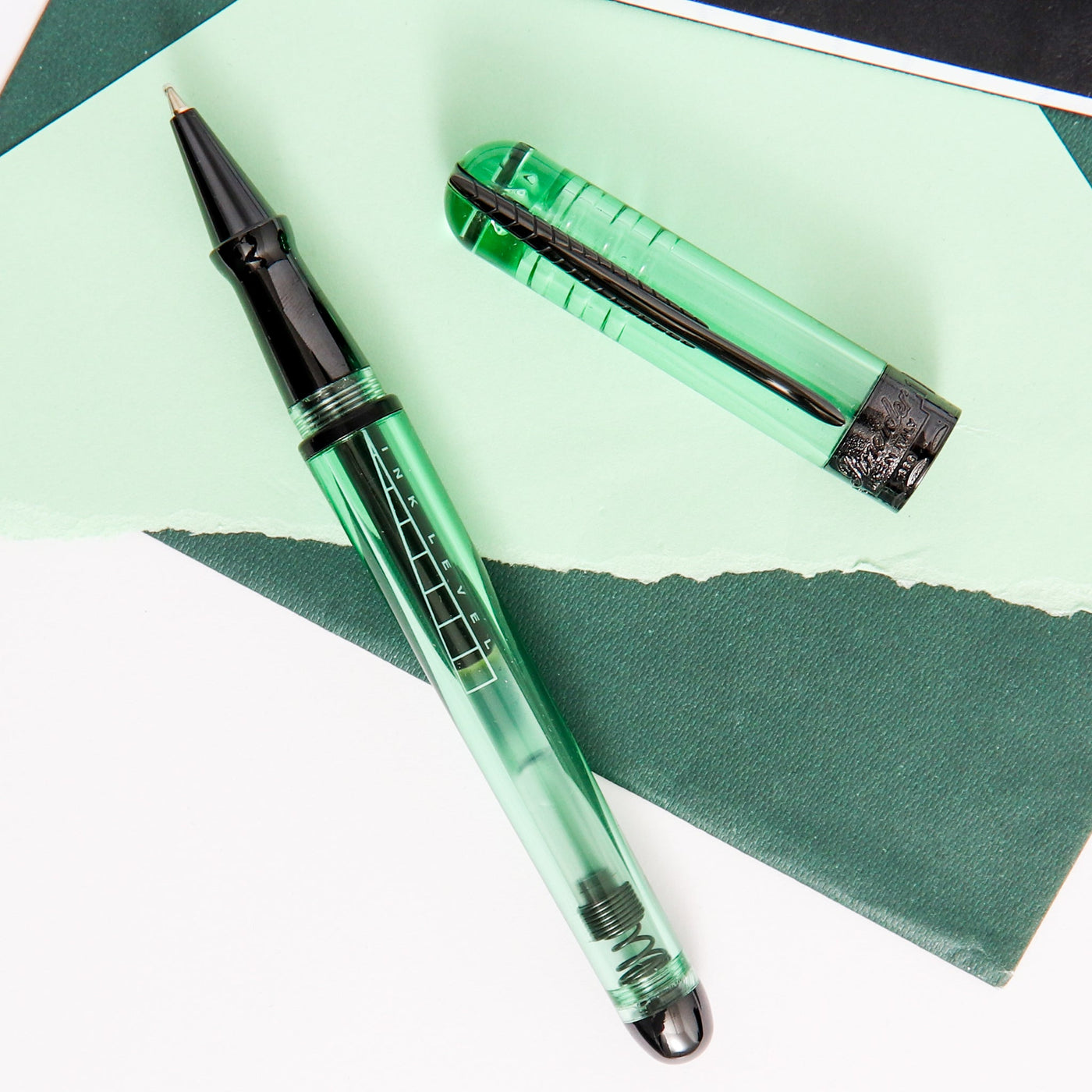 Pineider Avatar UR Demo Black Mint Rollerball Pen Green