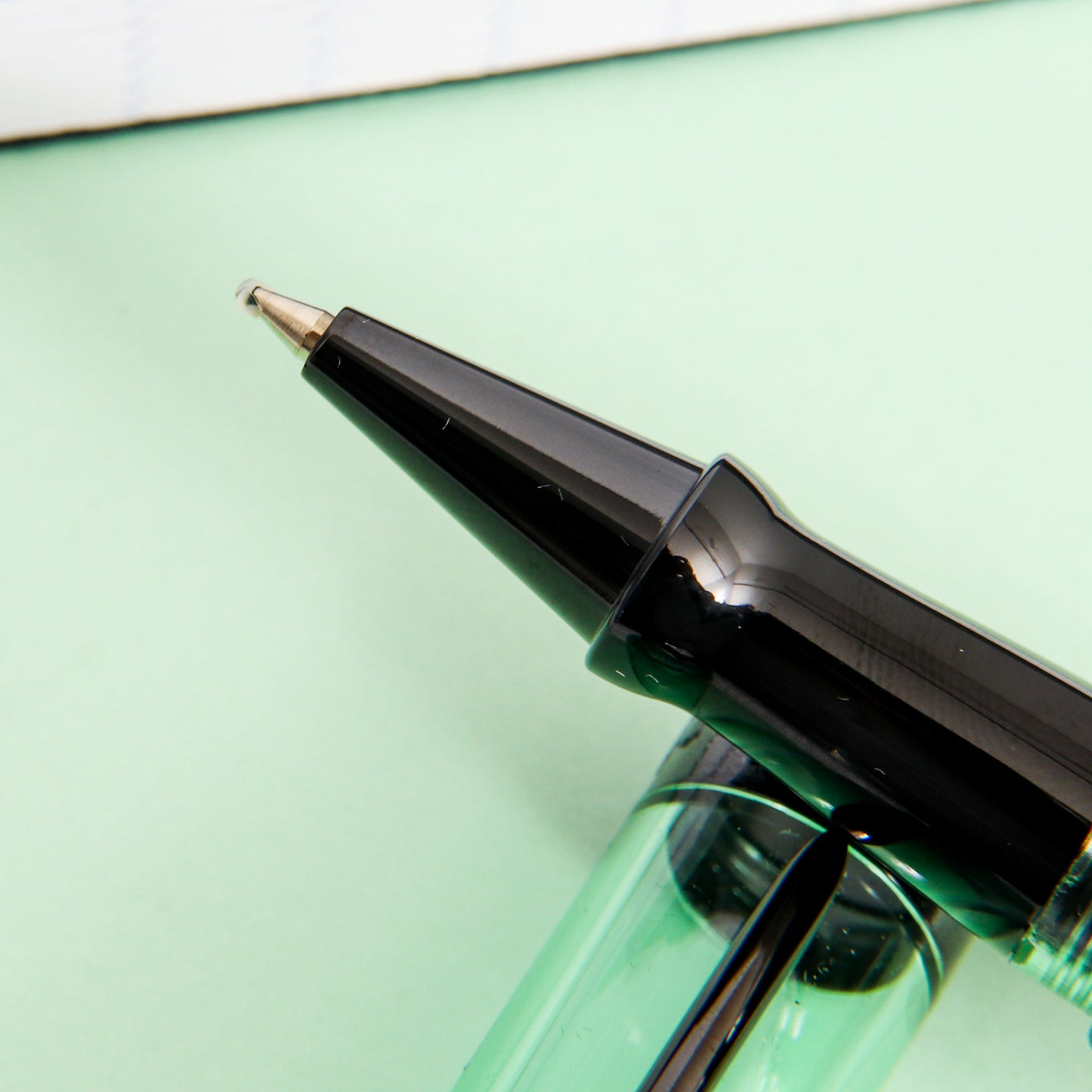 Pineider Avatar UR Demo Black Mint Rollerball Pen Smooth Writing Tip