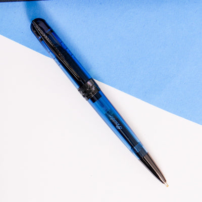 Pineider Avatar UR Demo Black Sky Blue Ballpoint Pen Demonstrator