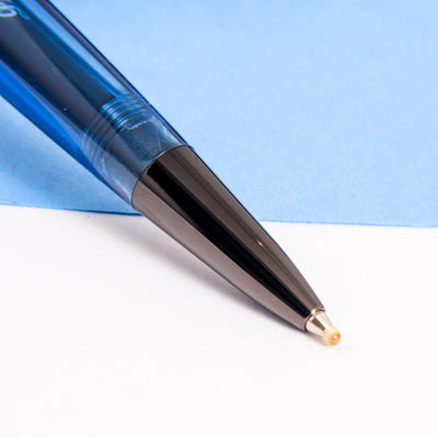 Pineider Avatar UR Demo Black Sky Blue Ballpoint Pen Tip