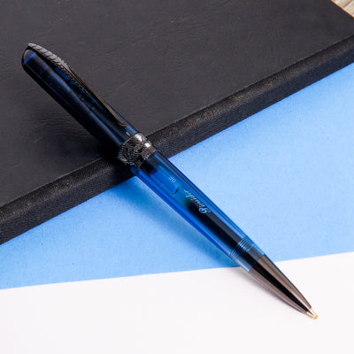 Pineider Avatar UR Demo Black Sky Blue Ballpoint Pen