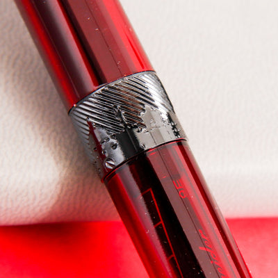 Pineider Avatar UR Demo Black Wine Red Ballpoint Pen Engravings