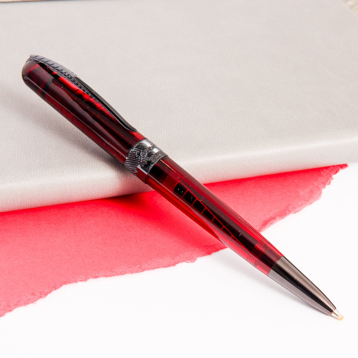 Pineider Avatar UR Demo Black Wine Red Ballpoint Pen