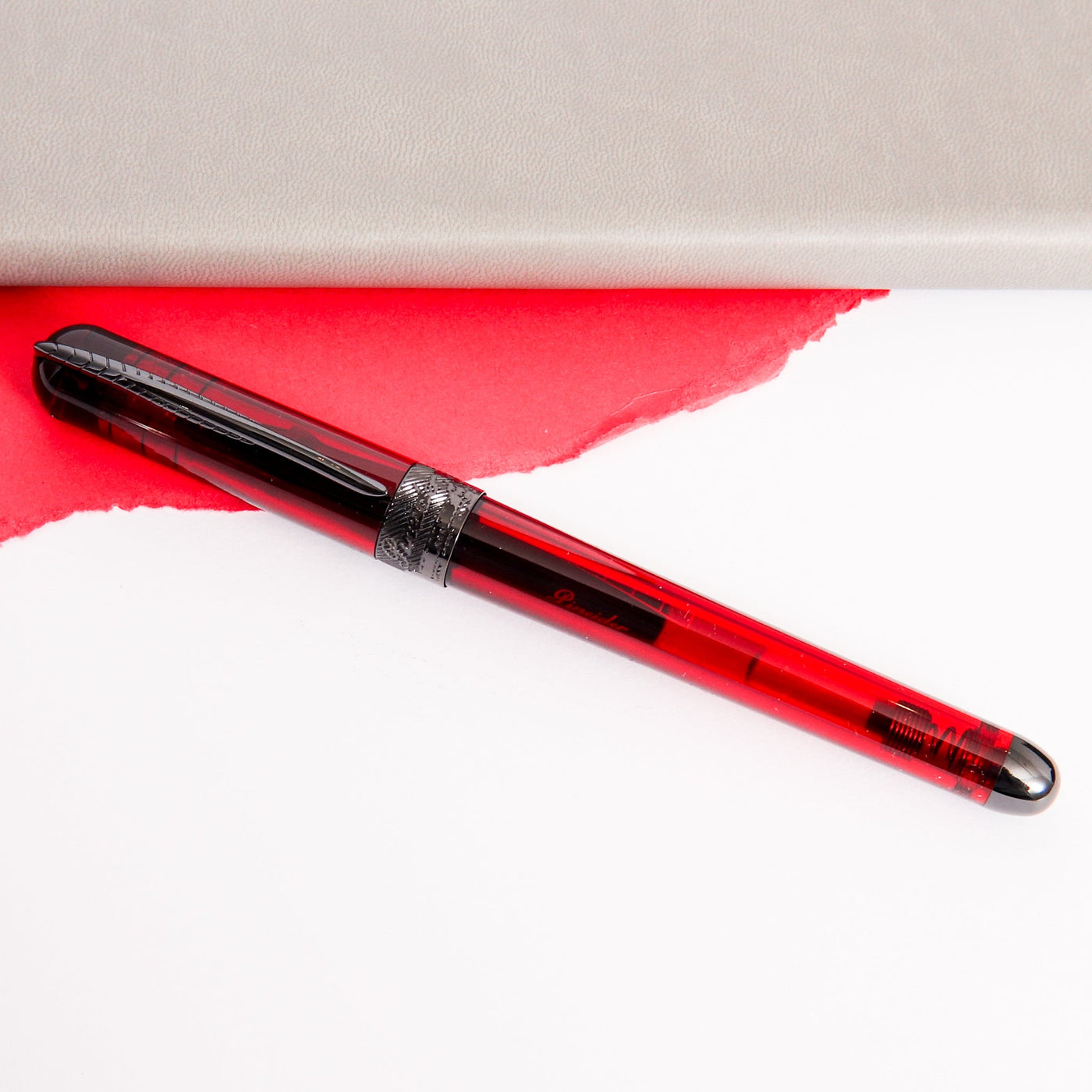Pineider Avatar UR Demo Black Wine Red Rollerball Pen Capped
