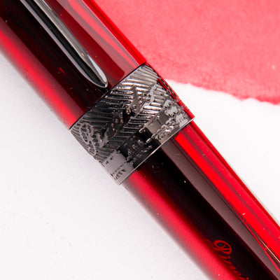 Pineider Avatar UR Demo Black Wine Red Rollerball Pen Center Band