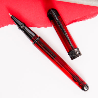 Pineider Avatar UR Demo Black Wine Red Rollerball Pen Demonstrator
