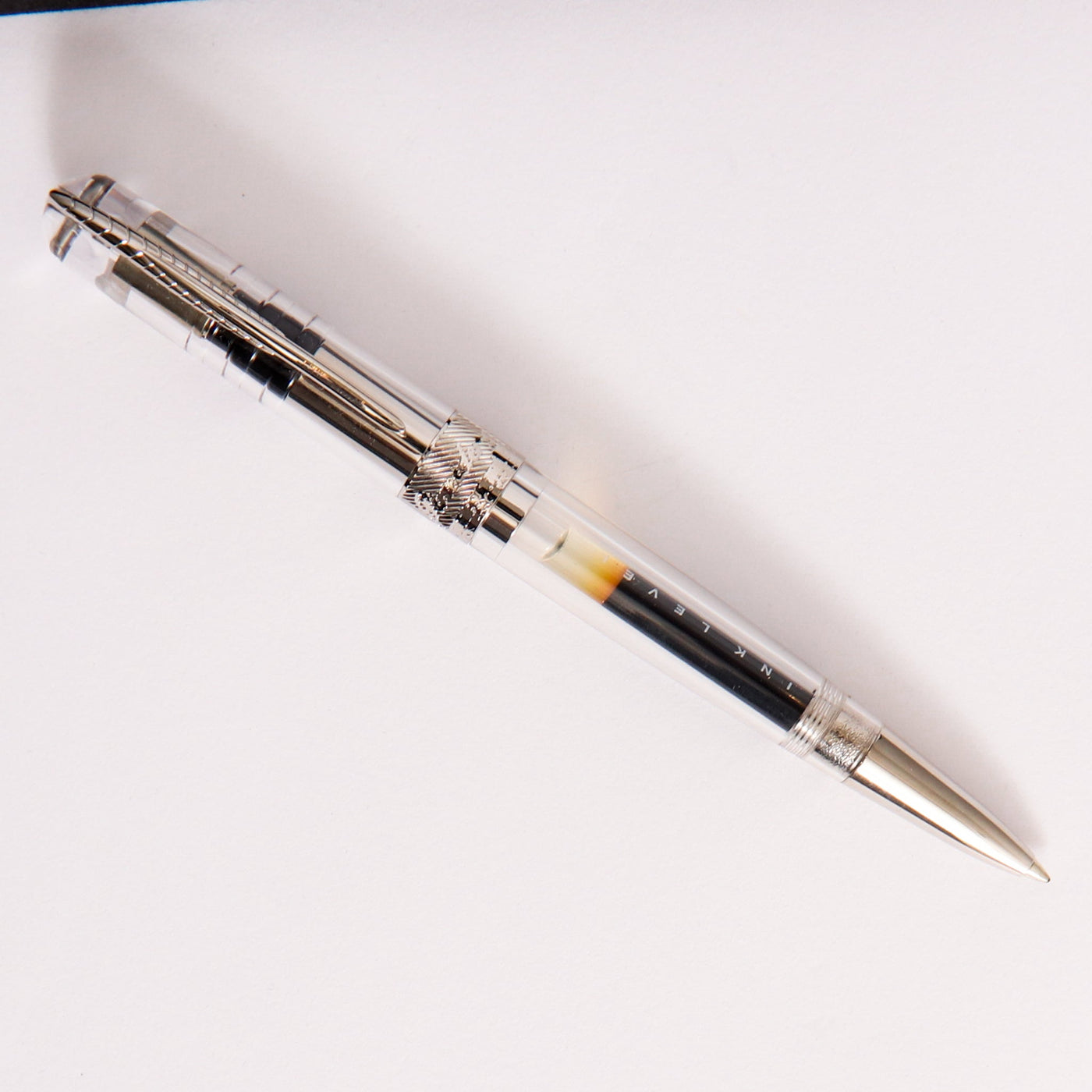 Pineider Avatar UR Demo Metal Clear Ballpoint Pen Demonstrator