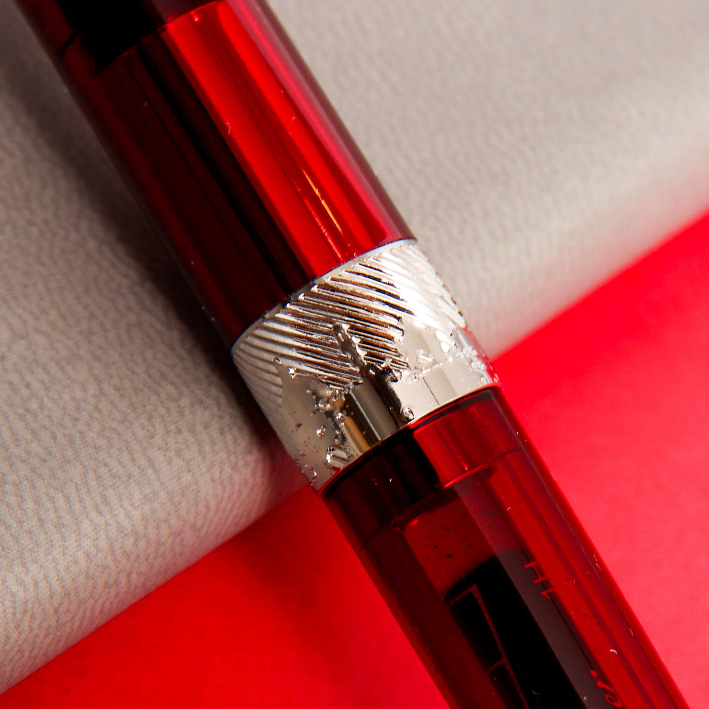 Pineider Avatar UR Demo Metal Wine Red Ballpoint Pen Engravings