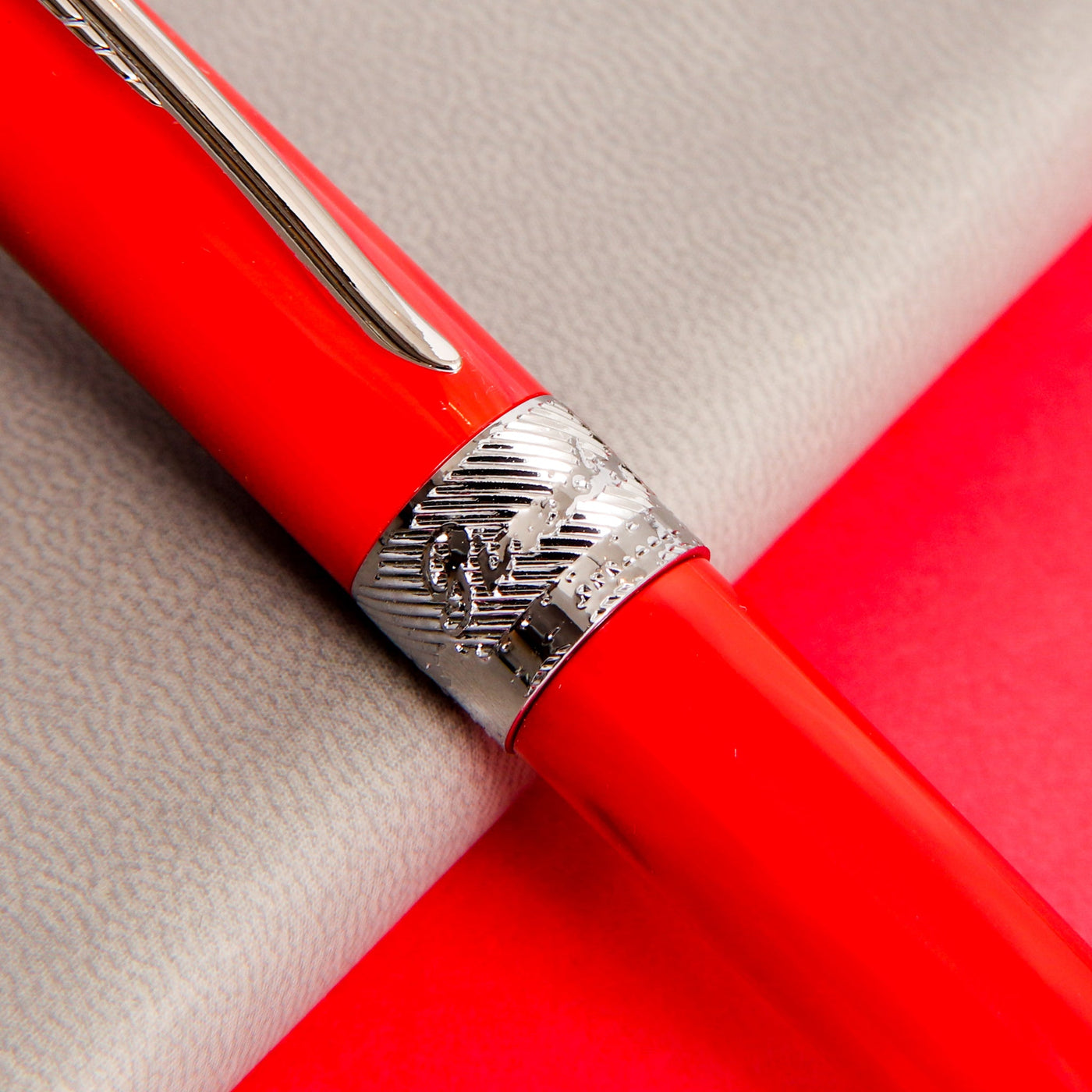 Pineider Avatar UR Devil Red Ballpoint Pen Center Band