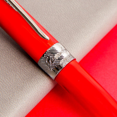 Pineider Avatar UR Devil Red Ballpoint Pen Center Band