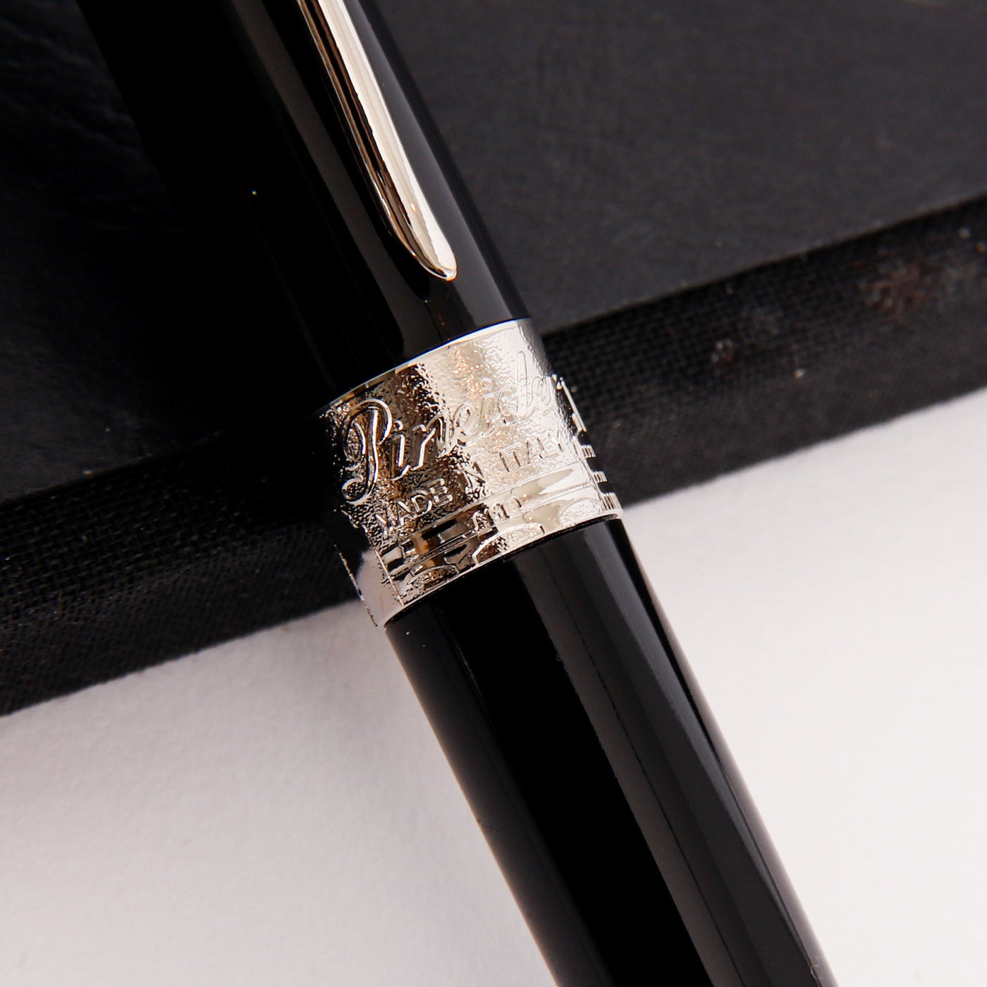 Pineider Avatar UR Graphene Black Ballpoint Pen Center Band