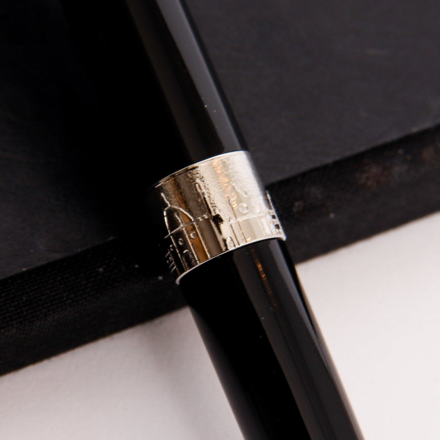 Pineider Avatar UR Graphene Black Ballpoint Pen Engravings