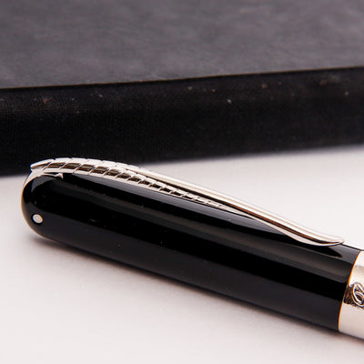 Pineider Avatar UR Graphene Black Ballpoint Pen Feather Clip