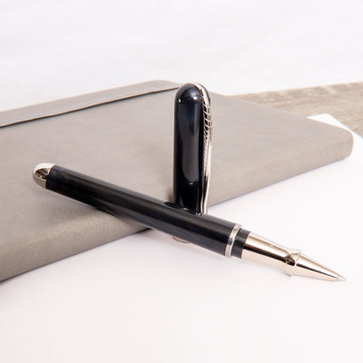 Pineider Avatar UR Graphene Black Rollerball Pen Uncapped