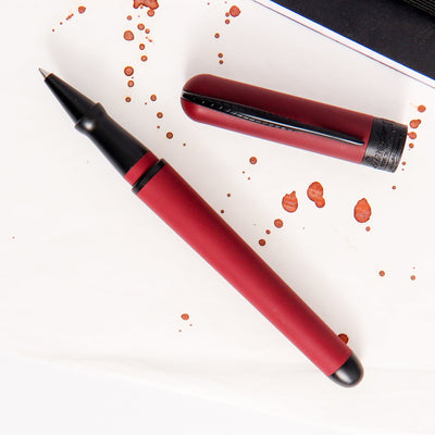 Pineider Avatar UR Matte Cherry Rollerball Pen Black Trim