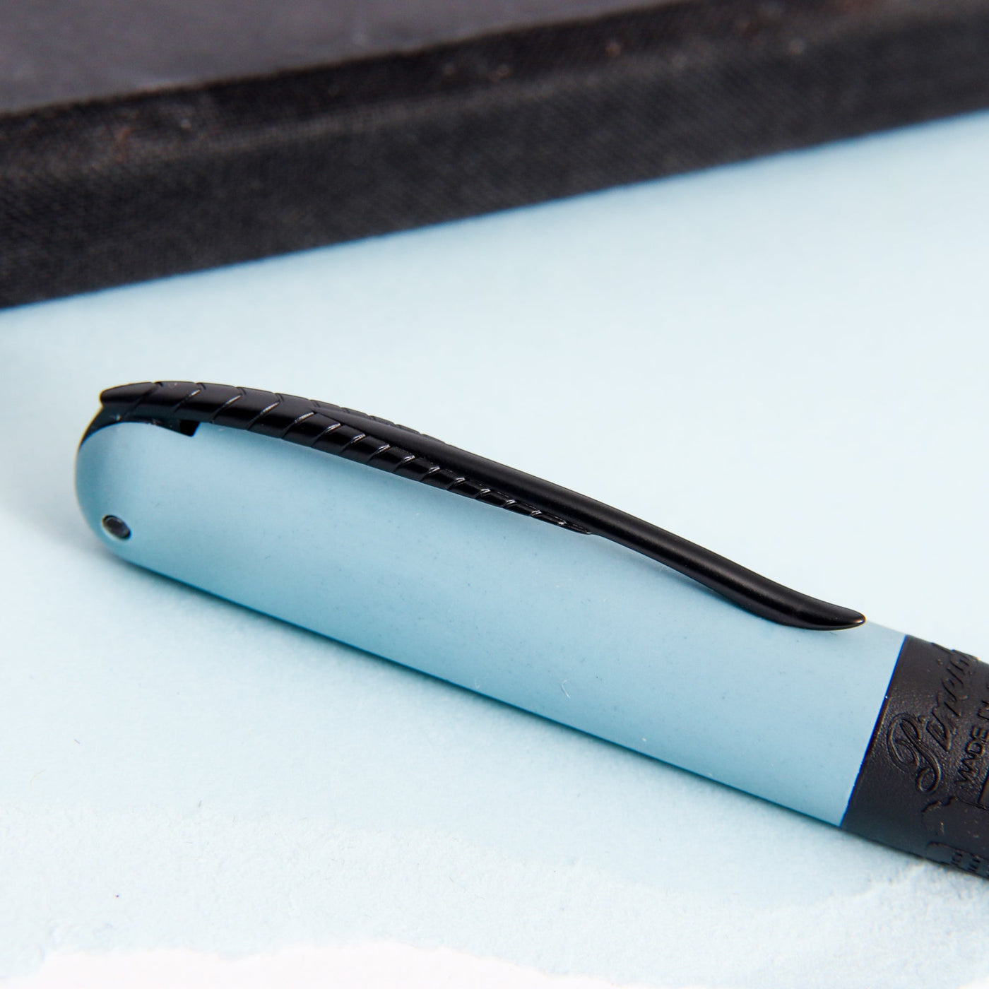 Pineider Avatar UR Matte Ice Blue Ballpoint Pen Feather Clip