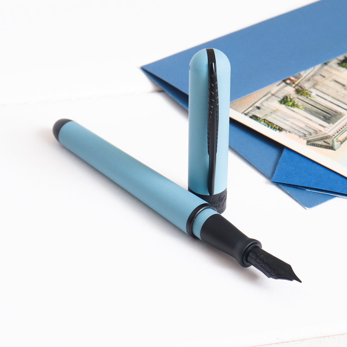 Pineider Avatar UR Matte Ice Blue Fountain Pen