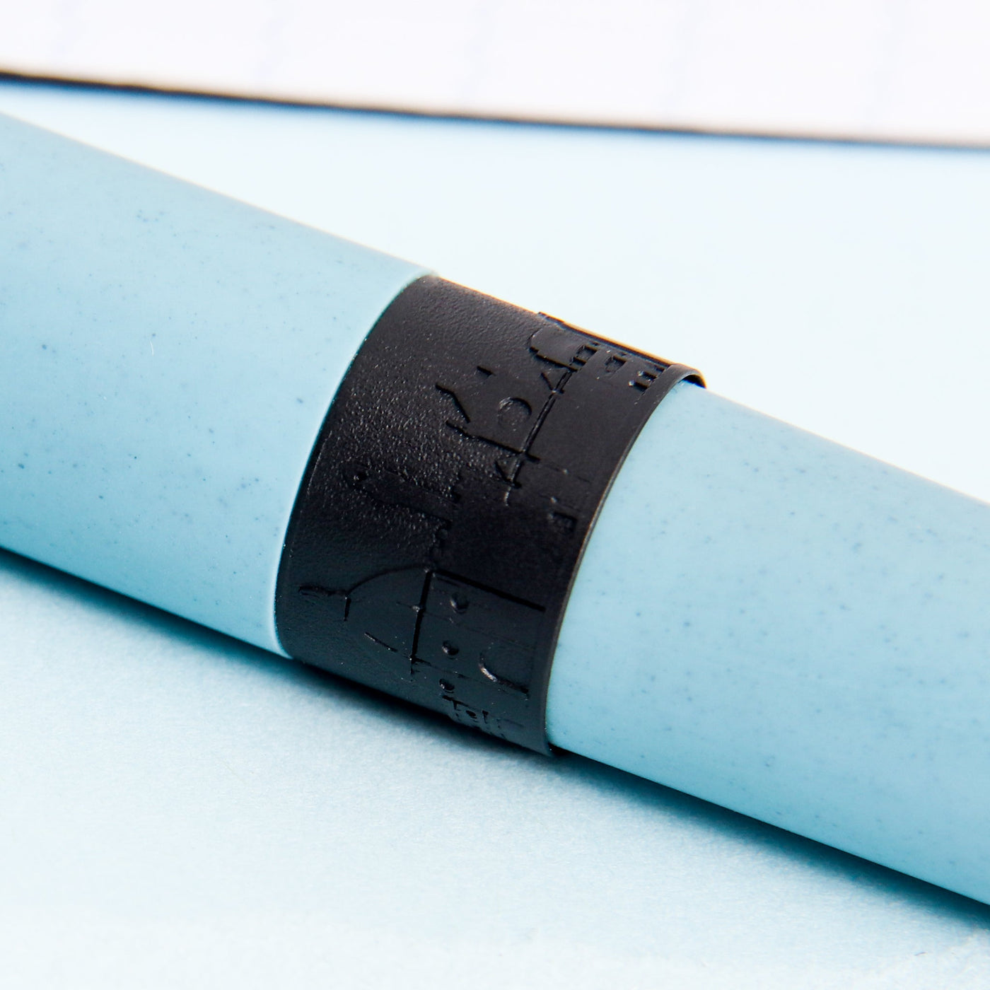 Pineider Avatar UR Matte Ice Blue Rollerball Pen Band Engraving