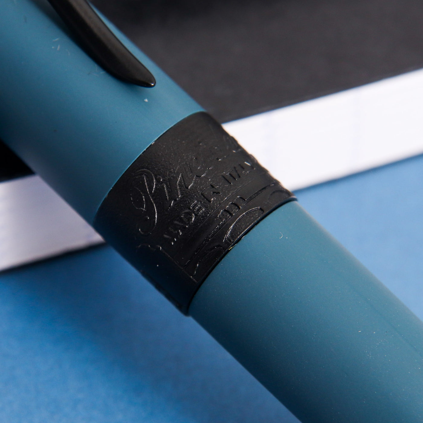 Pineider Avatar UR Matte Lapis Blue Ballpoint Pen Center Band