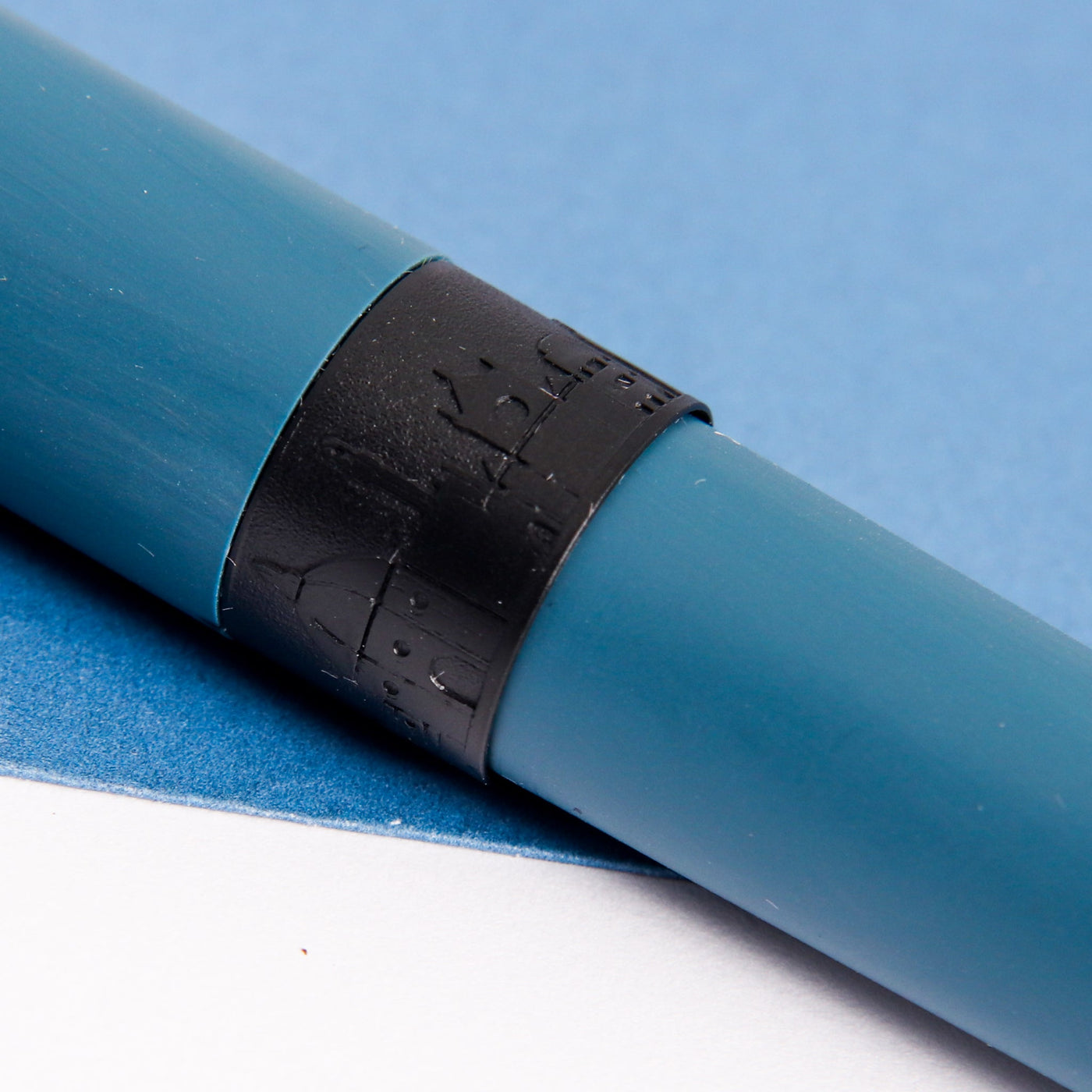 Pineider Avatar UR Matte Lapis Blue Rollerball Pen Band Engravings
