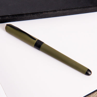 Pineider Avatar UR Matte Military Green Rollerball Pen Capped