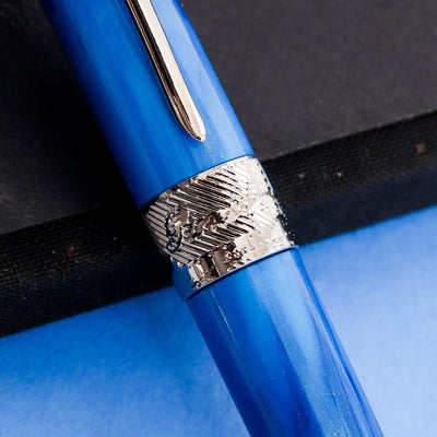 Pineider Avatar UR Neptune Blue Ballpoint Pen Center Band