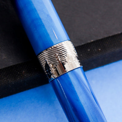 Pineider Avatar UR Neptune Blue Ballpoint Pen Engravings