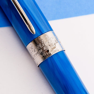 Pineider Avatar UR Neptune Blue Rollerball Pen Center Band