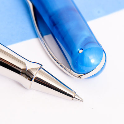 Pineider Avatar UR Neptune Blue Rollerball Pen Grip Section